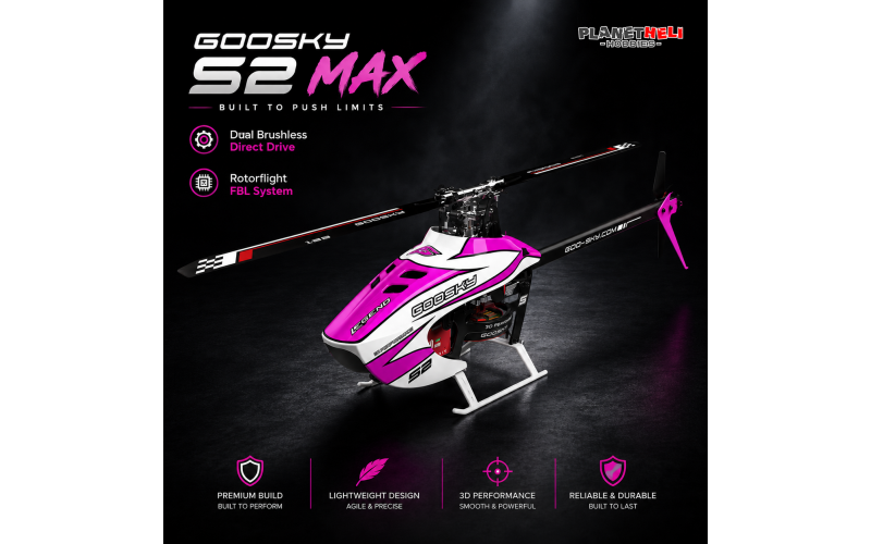 Goosky Legend S2 MAX Helicopter (BNF) - Pink / Orange